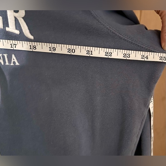 EUC HOLLISTER California Oversized Logo Graphic Hoodie Sweatshirt Greyblue XL - Picture 6 of 8